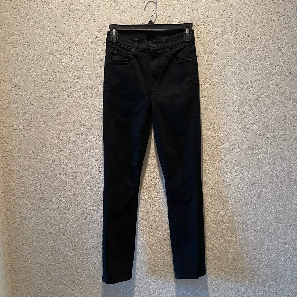 MOTHER “The Mid Rise Dazzler Ankle” in the color Not Guilty (black), size 24